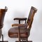 20th-Century Edwardian Mahogany & Leather Cinema Chairs, Set of 2 8