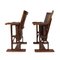 20th-Century Edwardian Mahogany & Leather Cinema Chairs, Set of 2 19