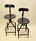 Adjustable Metal High Stools from Nicolle, 1960s, Set of 2, Image 2