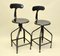 Adjustable Metal High Stools from Nicolle, 1960s, Set of 2 3