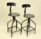 Adjustable Metal High Stools from Nicolle, 1960s, Set of 2, Image 3