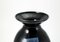 Hand Painted Black Glass Vase from VEB Kunstglas Arnstadt, 1960s, Image 4