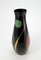 Hand Painted Black Glass Vase from VEB Kunstglas Arnstadt, 1960s 3