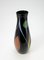 Vase Peint à la Main en Verre Noir de VEB Kunstglas Arnstadt, 1960s 1