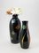 Hand Painted Black Glass Vase from VEB Kunstglas Arnstadt, 1960s 2