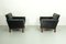 Black Leather Living Room Set by Karl-Erik Ekselius, 1962, Set of 3 5