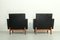 Black Leather Living Room Set by Karl-Erik Ekselius, 1962, Set of 3 14