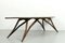Mid-Century Style Curved American Nut Coffee Table, Image 2