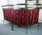 Large Cellar Bar with 4 Stools in Wrought Iron and Ceramic, 1960s 1