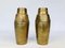 German Art Nouveau Wrought & Hammered Brass Vases from WMF, 1920s, Set of 2 1