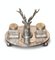 Silver-Plated Stag's Head Ink Stand Desk Set with Pop Up Inkwells from by W.W. Harrison & Co. 4