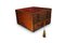 Antique Double Sided Cabinet with Oxblood Leather, Image 2
