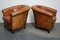 Vintage Dutch Cognac Leather Club Chairs, Set of 2 7