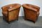 Vintage Dutch Cognac Leather Club Chairs, Set of 2, Immagine 7