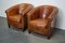 Vintage Dutch Cognac Leather Club Chairs, Set of 2, Immagine 3