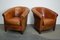 Vintage Dutch Cognac Leather Club Chairs, Set of 2 4