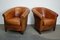 Vintage Dutch Cognac Leather Club Chairs, Set of 2, Immagine 4