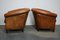 Vintage Dutch Cognac Leather Club Chairs, Set of 2, Immagine 5