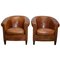 Vintage Dutch Cognac Leather Club Chairs, Set of 2, Immagine 1