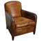 Vintage Dutch Cognac Leather Club Chair, Image 1