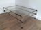 Large Acrylic Glass and Chrome Coffee Table with 2 Glass Shelves, 1970s 5