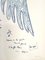 Jean Cocteau - Blauer Adler - Original Lithographie von 1956 3