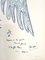 Jean Cocteau - Blue Eagle - Original Lithograph 1956, Image 3