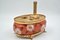 Antique Inkwell in Gilded Brass and Hand-Painted Limoges Porcelain, Image 4