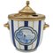 Antique Inkwell in Gilded Brass and Porcelain, Image 1