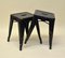 Blue Navy Metal H45 Tolix Stools for French Air Force by Xavier Pauchard, 1940s, Set of 2 4