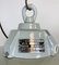 Lámpara colgante industrial de aluminio fundido gris, años 70, Imagen 5