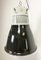 Lámpara colgante industrial vintage esmaltada en negro, años 60, Imagen 2