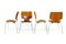 Teak and Metal Chairs, 1950s, Set of 4 3