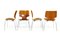 Teak and Metal Chairs, 1950s, Set of 4, Image 3