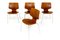 Teak and Metal Chairs, 1950s, Set of 4 5