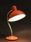Vintage French Red Cocotte Swan Neck Table Lamp, 1950s 2