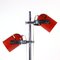 Vintage Combi Lux Floor Lamp In Red Metal & Chrome by Stanislav Indra, 1970s 3