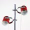 Lampadaire Vintage Combi Lux en Métal Rouge et Chrome par Stanislav Indra, 1970s 2