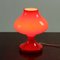 Lampada da tavolo in vetro opalino rosso di Tabery per OPP Jihlava, anni '60, Immagine 7
