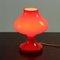 Lampe de Bureau Rouge en Verre Opalin par Tabery pour OPP Jihlava, 1960s 7