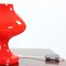 Lampe de Bureau Rouge en Verre Opalin par Tabery pour OPP Jihlava, 1960s 5