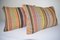 Vintage Turkish Lumbar Rug Cushion Covers, Set of 2 2
