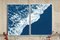 Diptyque de paysage nautique de Deep Blue Sandy Shore, 2020, cyanotype 2