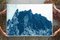 Rocky Desert Mountain in Blau, 2019, Cyanotypie 2