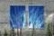 Lámparas de fuegos artificiales en azul cielo díptico, cianotipo sobre papel de acuarela, 2020, Imagen 3