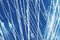Fireworks Lights in Sky Blue Diptych, Cyanotype on Watercolor Paper, 2020 8