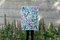 Natalia Roman, Loose Strokes on Sky Blue, Acrylic Painting on Paper, 2020 5