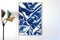 Motivo classico in seta blu su carta da acquerello, cianotipo, 2019, Immagine 2