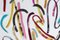 Pastel Ribbon No. 4, Abstrakte Malerei Vivid Palette auf Aquarellpapier, 2020 4