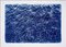 Correnti nell'oceano Pacifico, cianotipo su acquerello, 2019, Immagine 1
